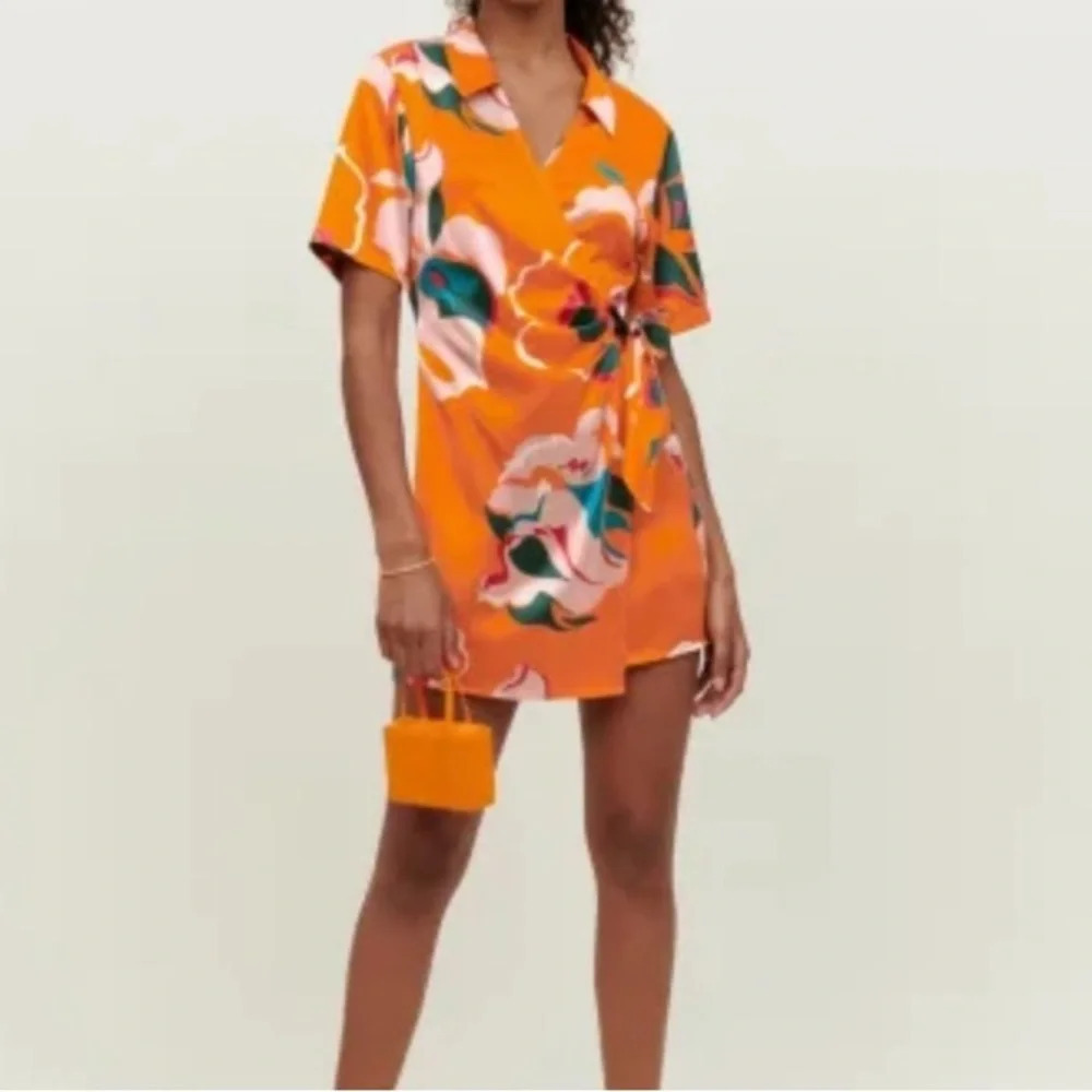 New Reformation Luxe Silk Dress Electra